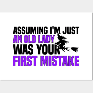 Assuming I'm Just An Old Lady Was Your First Mistake Posters and Art